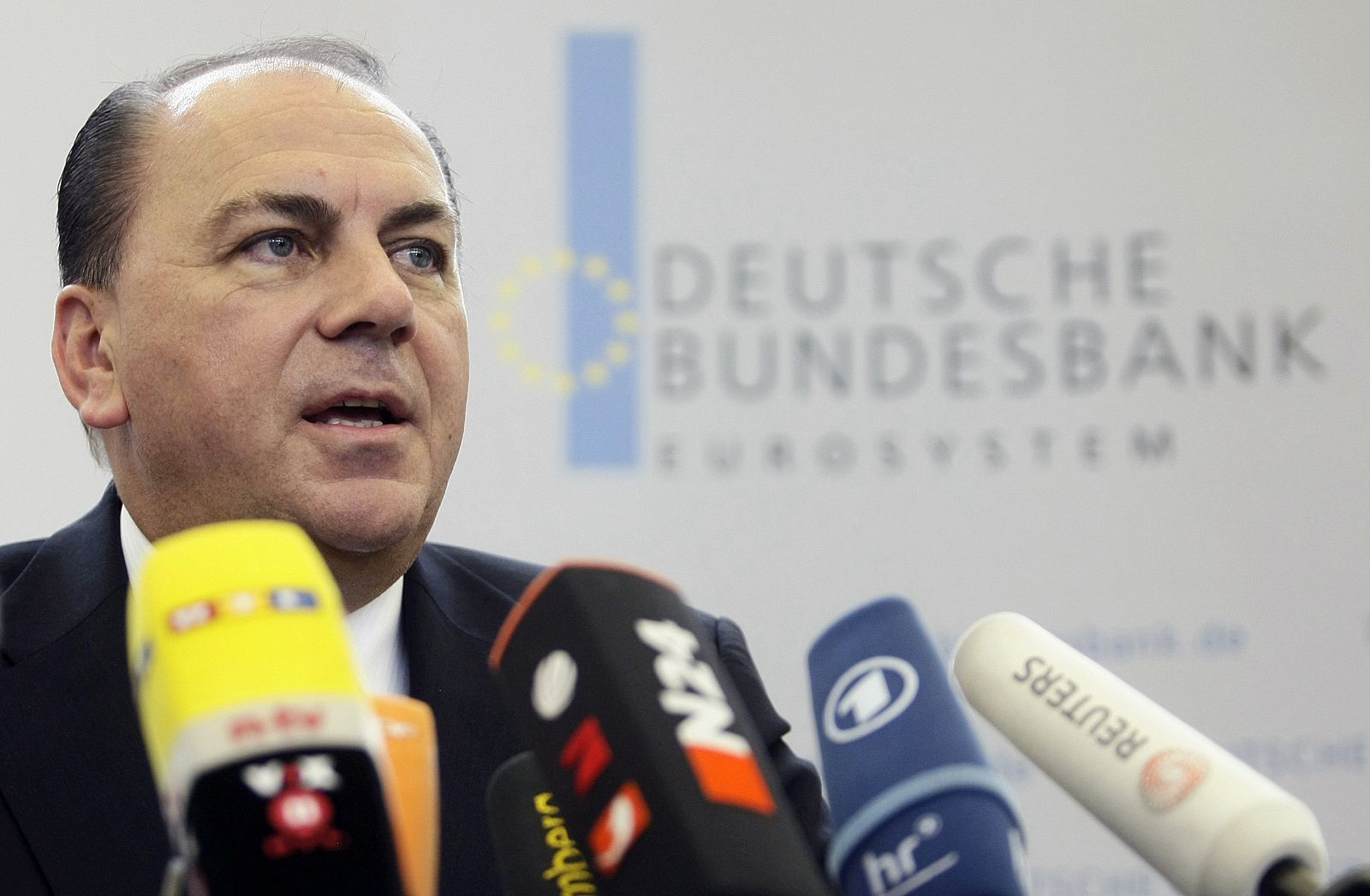 El presidente del Bundesbank, Axel Weber, durante una rueda de prensa en Frankfurt