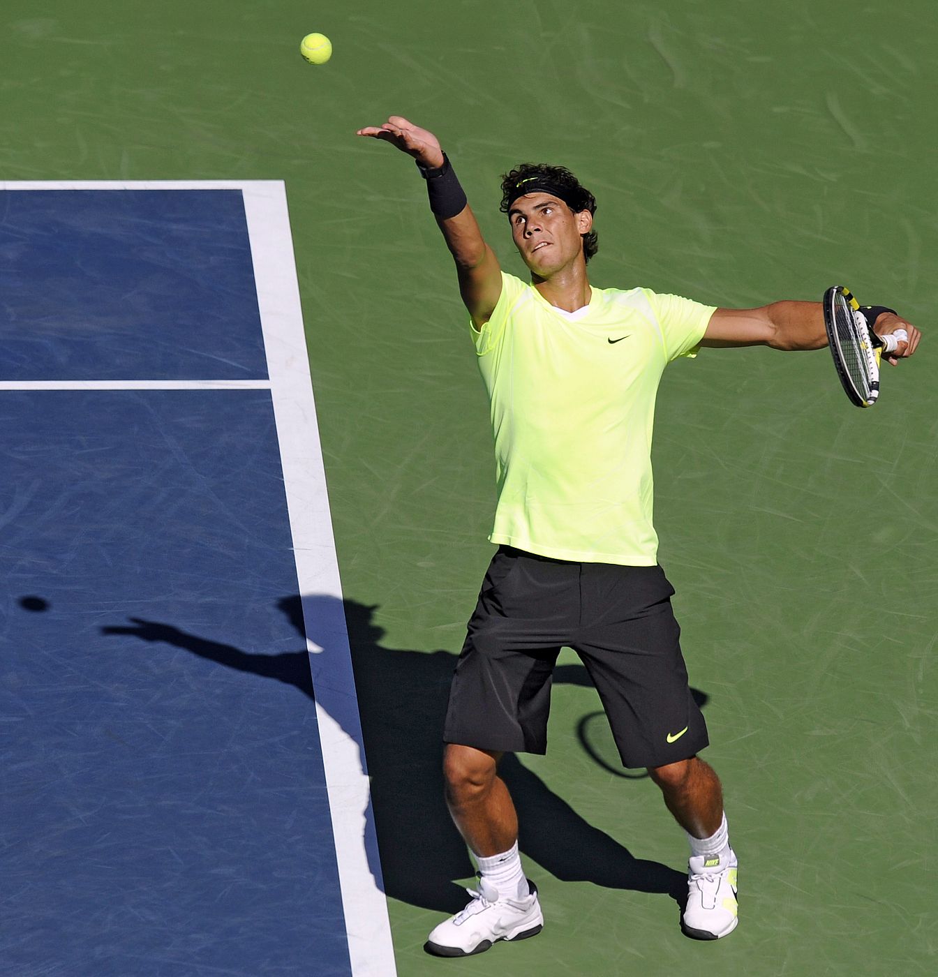 El número 1 del mundo, Rafael Nadal, está sacando a una media de 193 km/h en este Abierto de Estados Unidos.