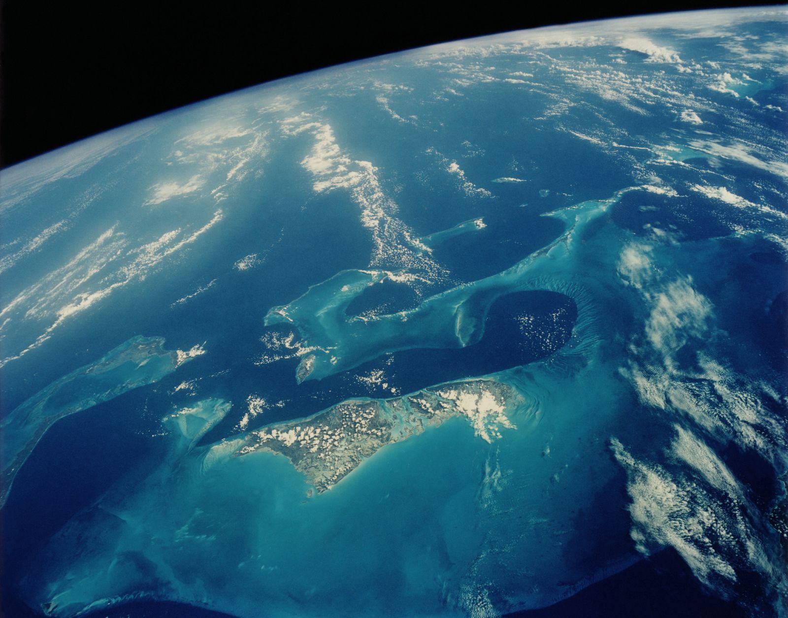 Vista espacial del océano Atlántico