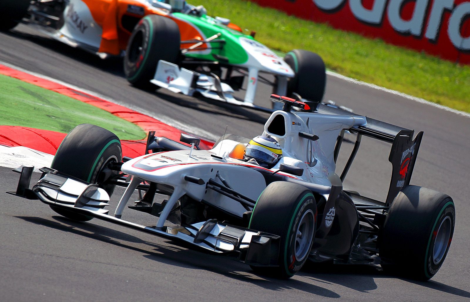 El piloto español Pedro de la Rosa en el Gran Premio de Italia, último con BMW Sauber este campeonato del Mundo.