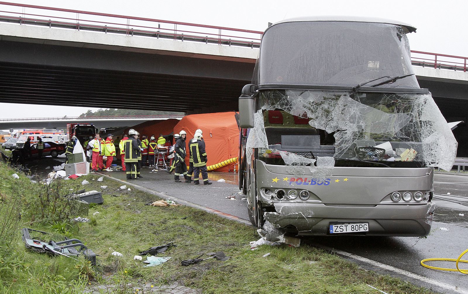 Así ha quedado el autobús tras el accidente