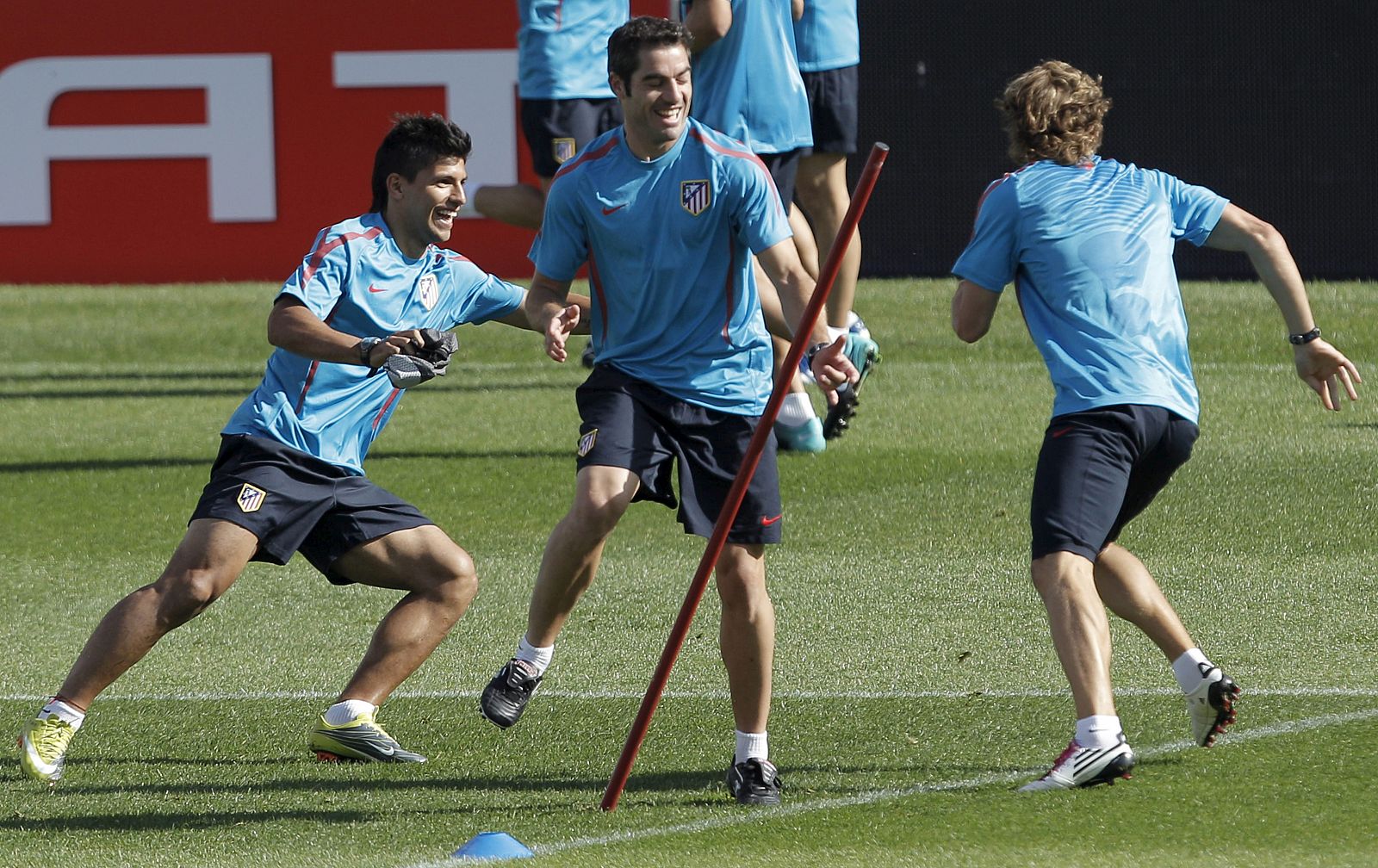 Agüero sufrió la lesión en el entrenamiento del Atlético de este viernes.