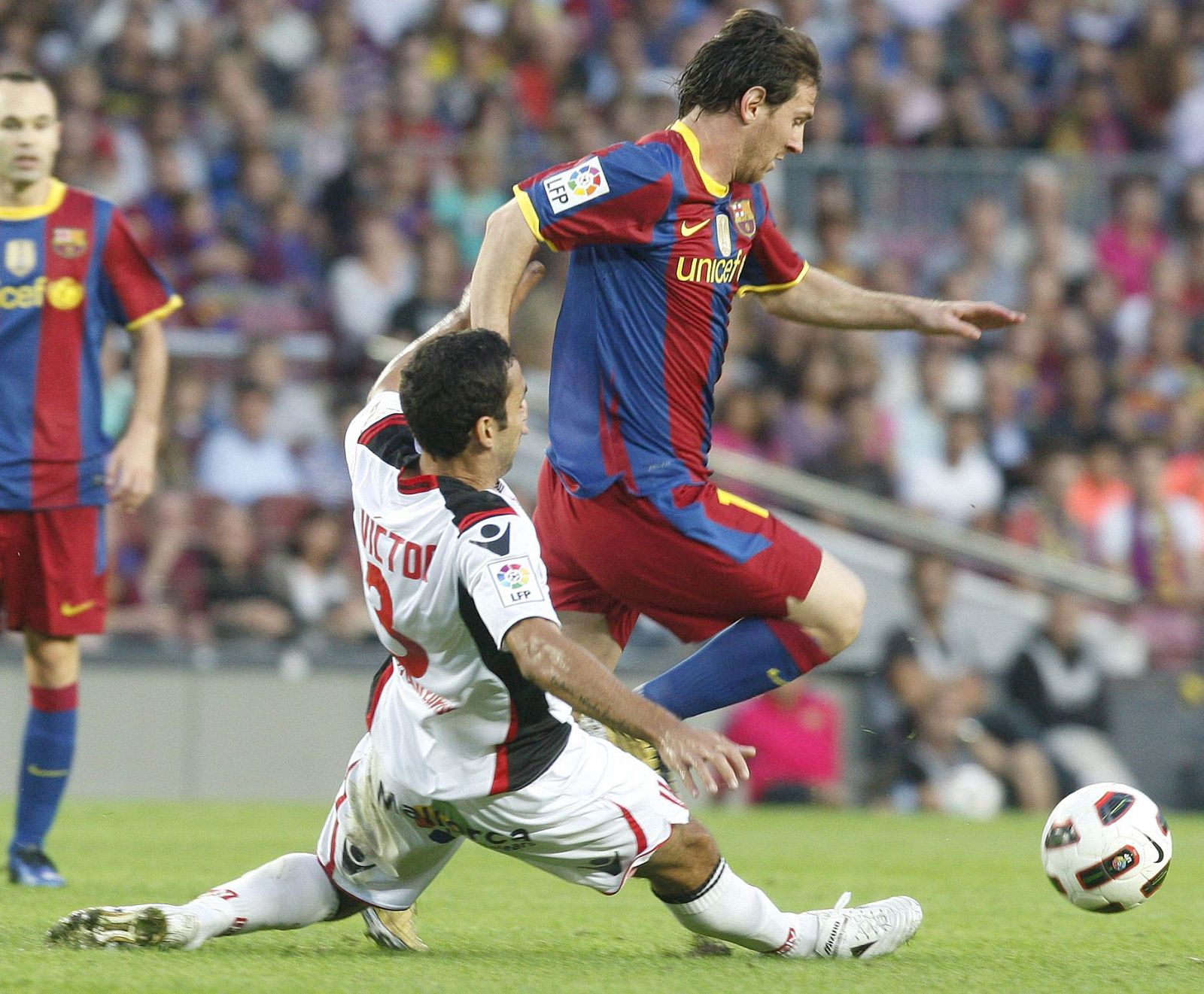 Messi hizo el único tanto del Barça ante el Mallorca