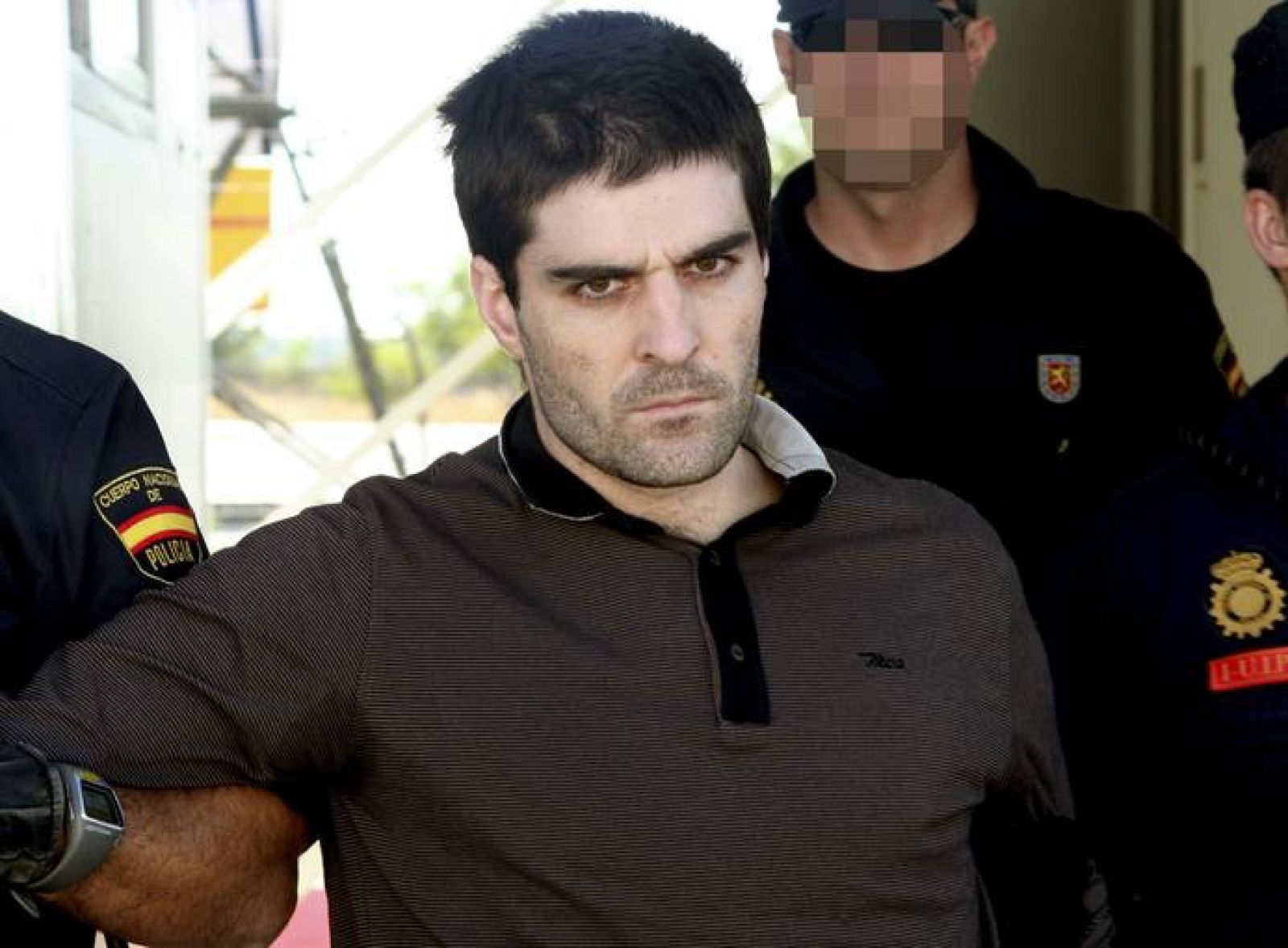 El presunto etarra Luis María Zengotitabengoa Fernández a su llegada a Madrid