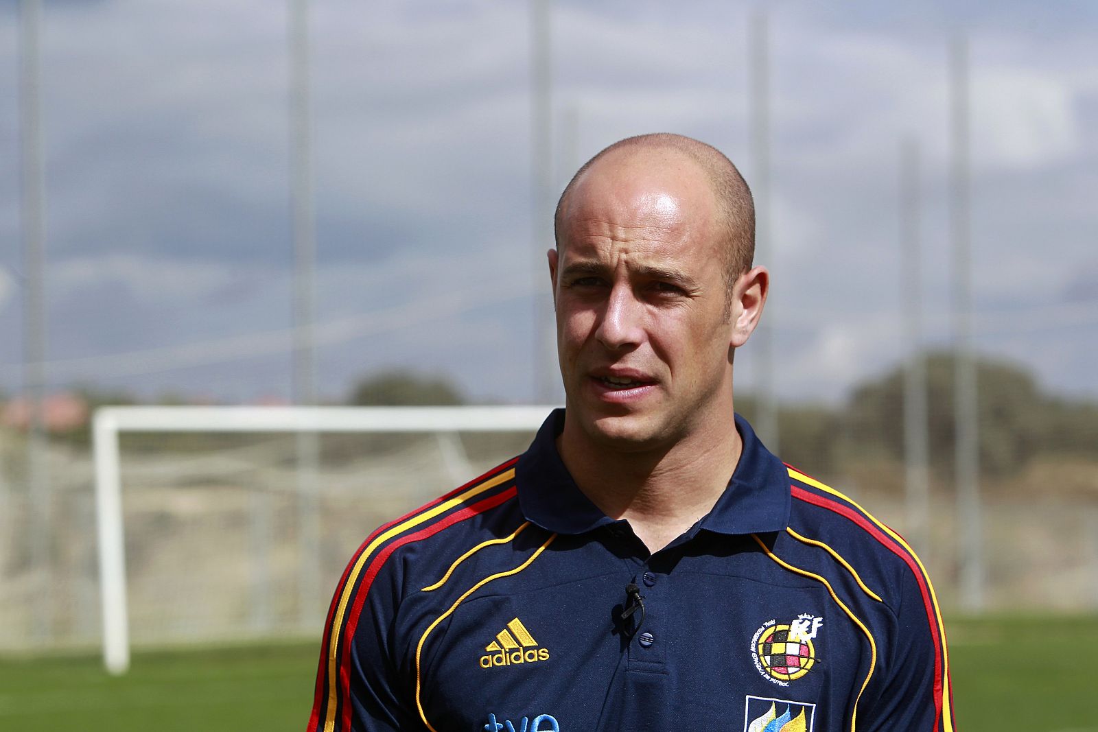 Reina, en la concentración con la selección española.