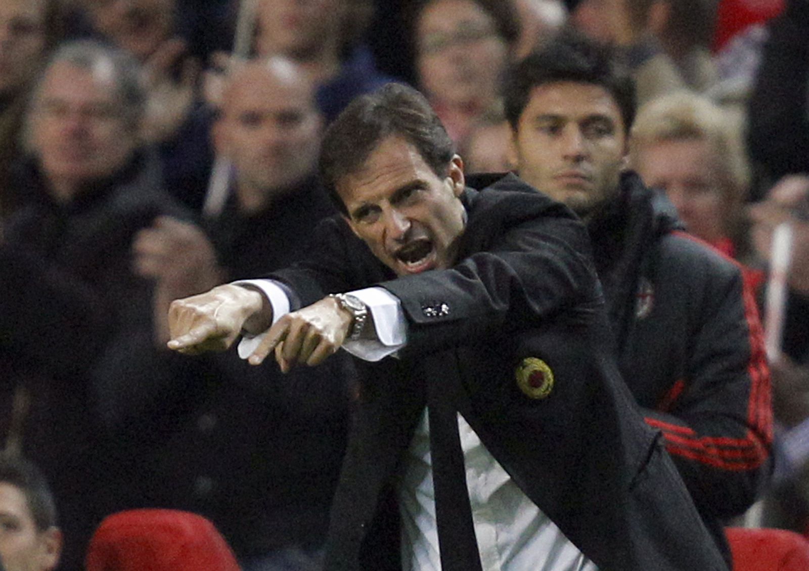 El entrenador del Milan, Massimo Allegri