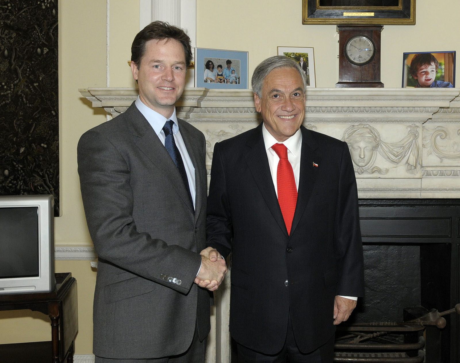 El presidente de Chile, Sebastián Piñera, con el viceprimer ministro, Nick Clegg.