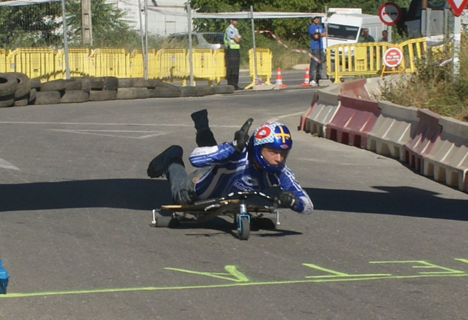 Miguel Ángel Grau, en una competición de street-skeleton.