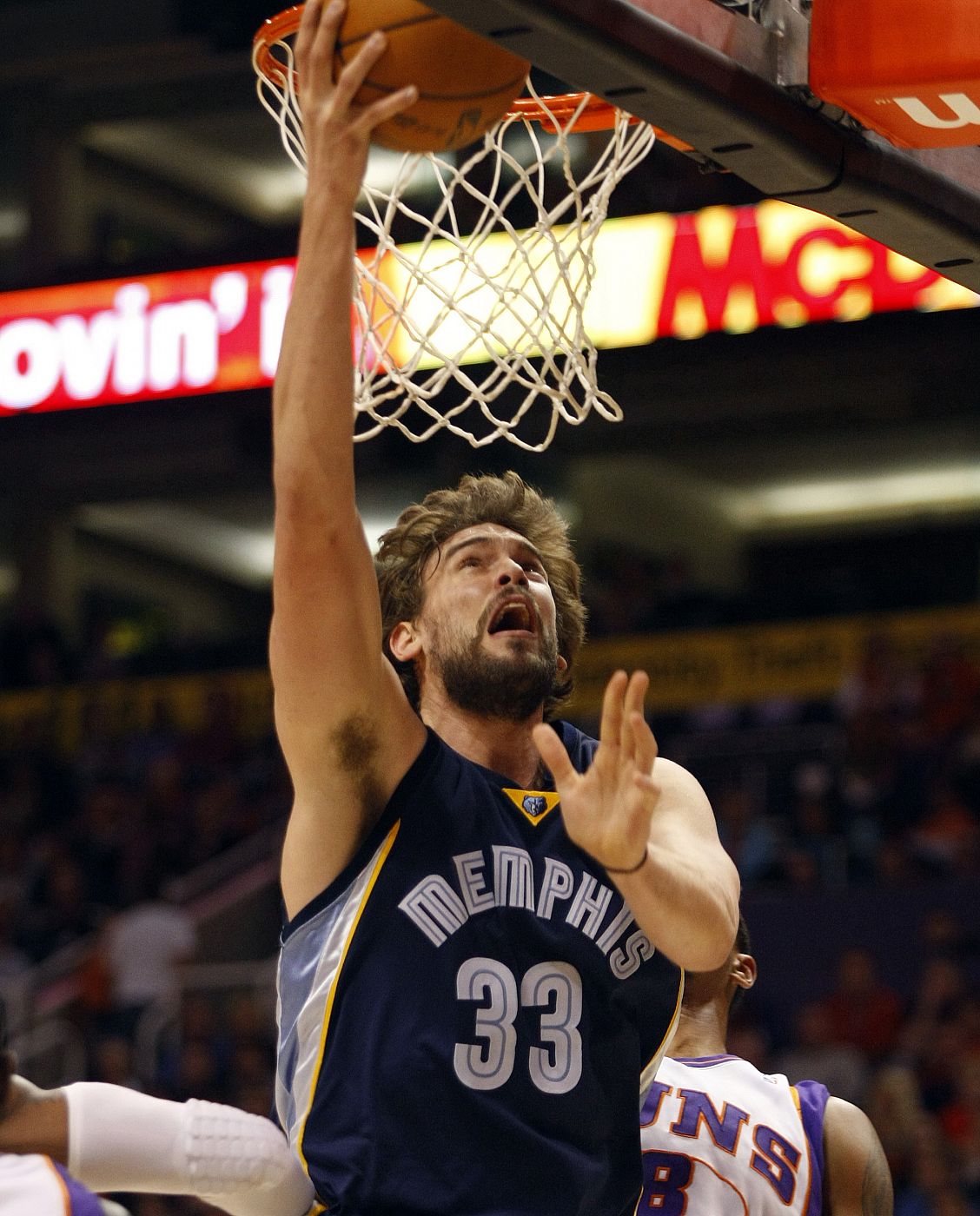 Marc Gasol en la victoria de Memphis ante Phoenix.