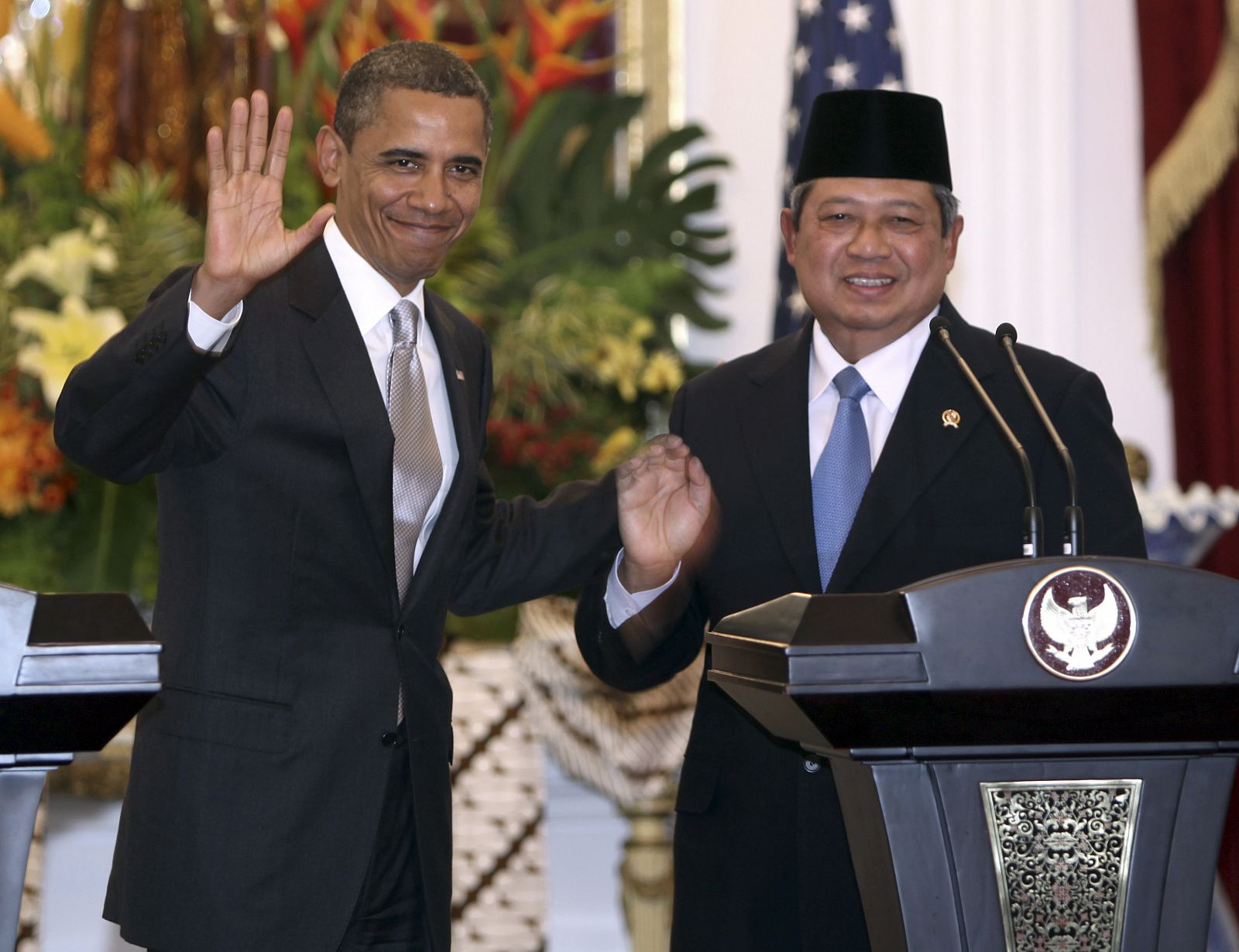 Obama y el presidente indonesio Susilo Bambang Yudhoyono