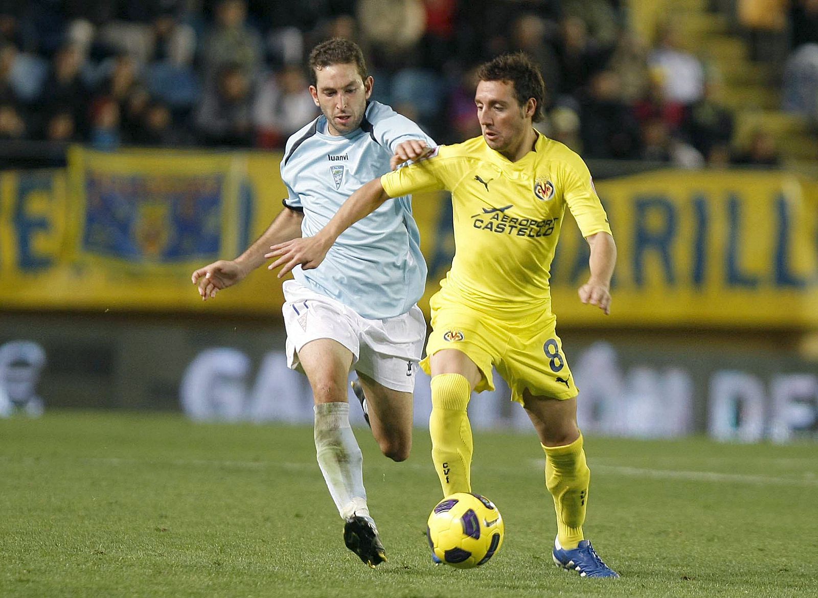 Santi Cazorla, jugador del Villarreal, en el encuentro de Copa del Rey ante el Poli Ejido jugado en El Madrigal.