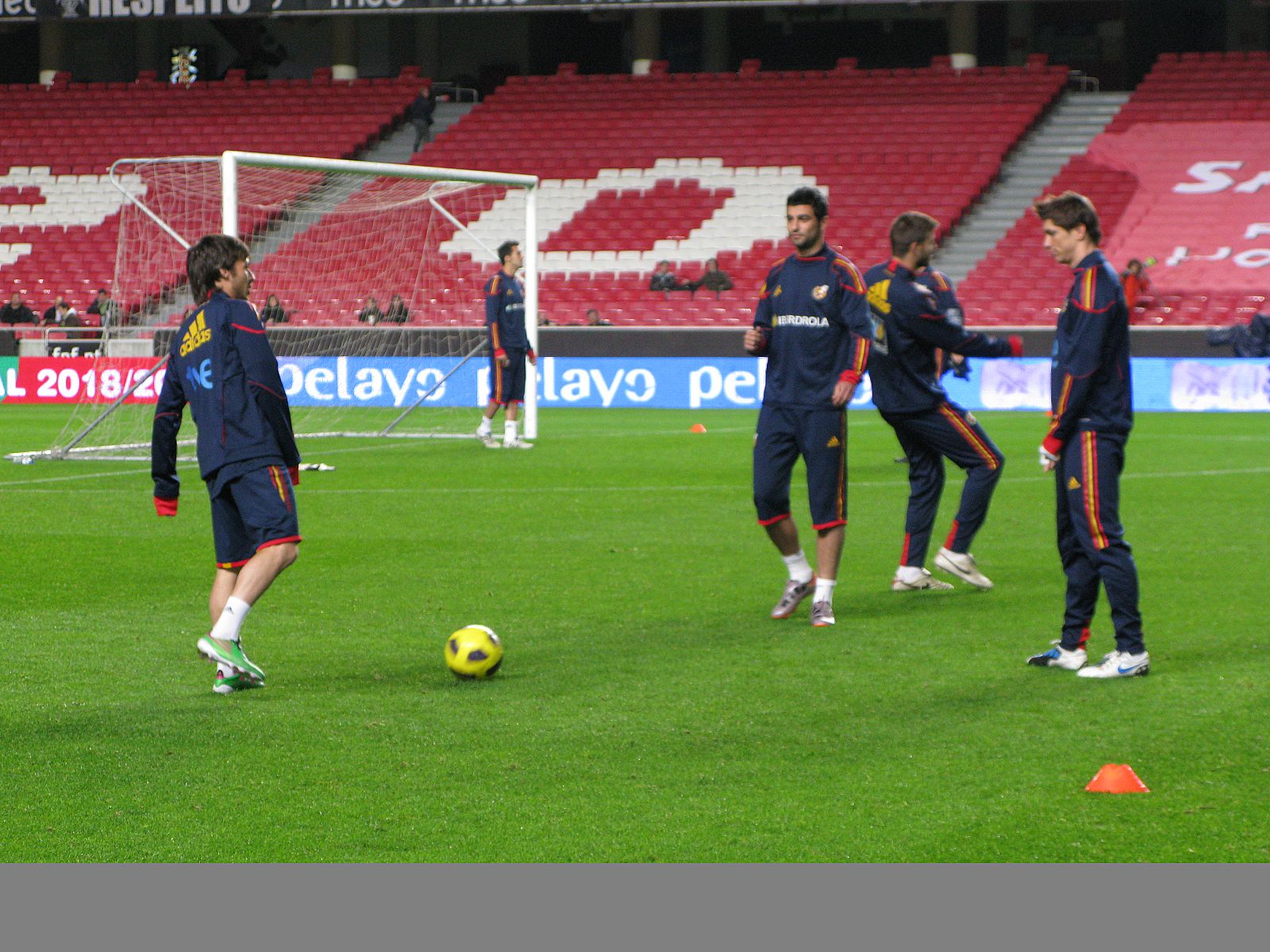 Silva y Torres, durante el entrenamiento