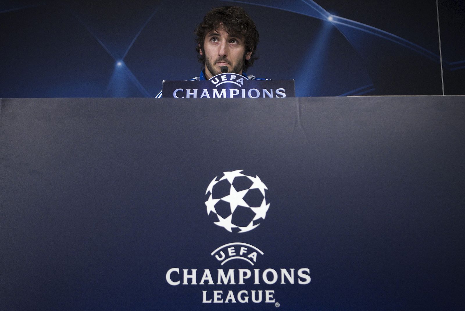 El centrocampista del Real Madrid Esteban Granero, durante la rueda de prensa