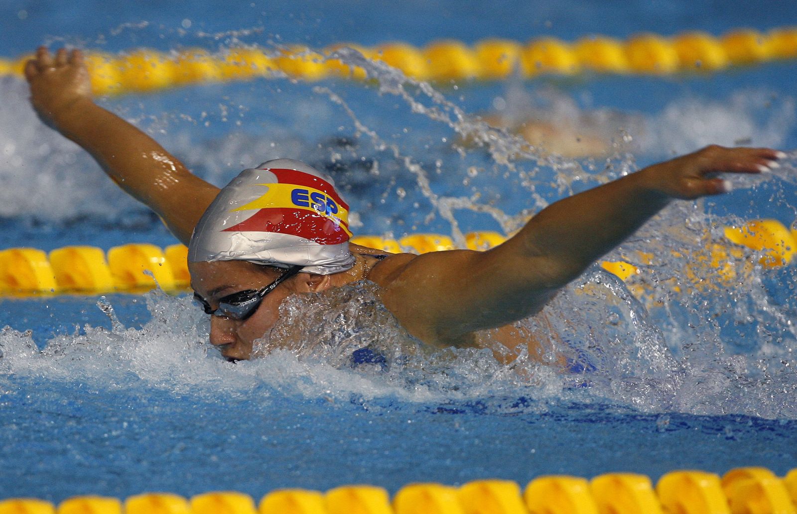 Garcia of Spain swims to set a world record in the women's 400m individual medley final during the European Short Course Swimming Championships in Rijeka