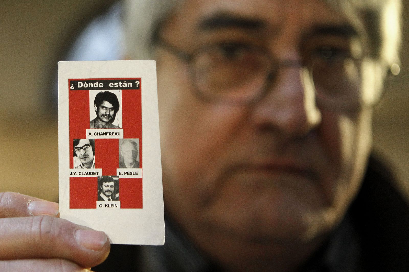 Uno de los familiares de los desaparecidos durante la dictadura de Pinochet
