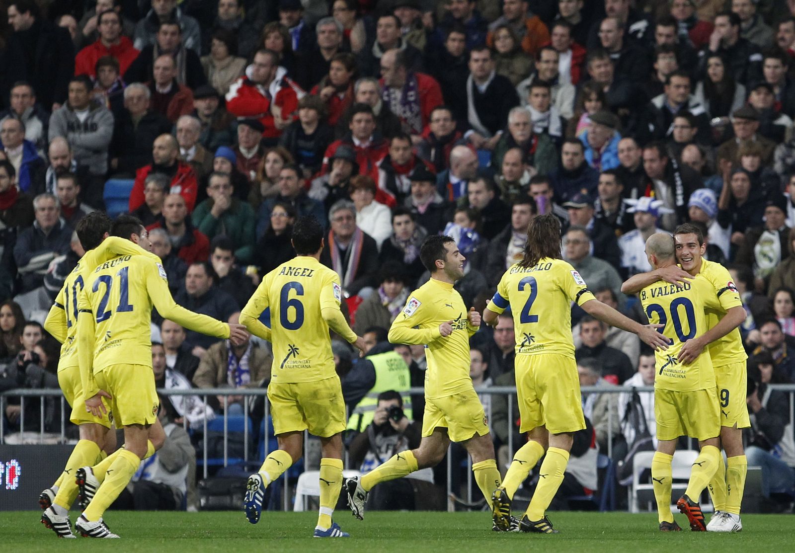 El Villarreal durante su último partido ante el Real Madrid en Liga.