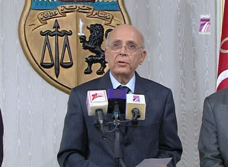 El primer ministro y presidente interino de Túnez, Mohamed Ghannouchi