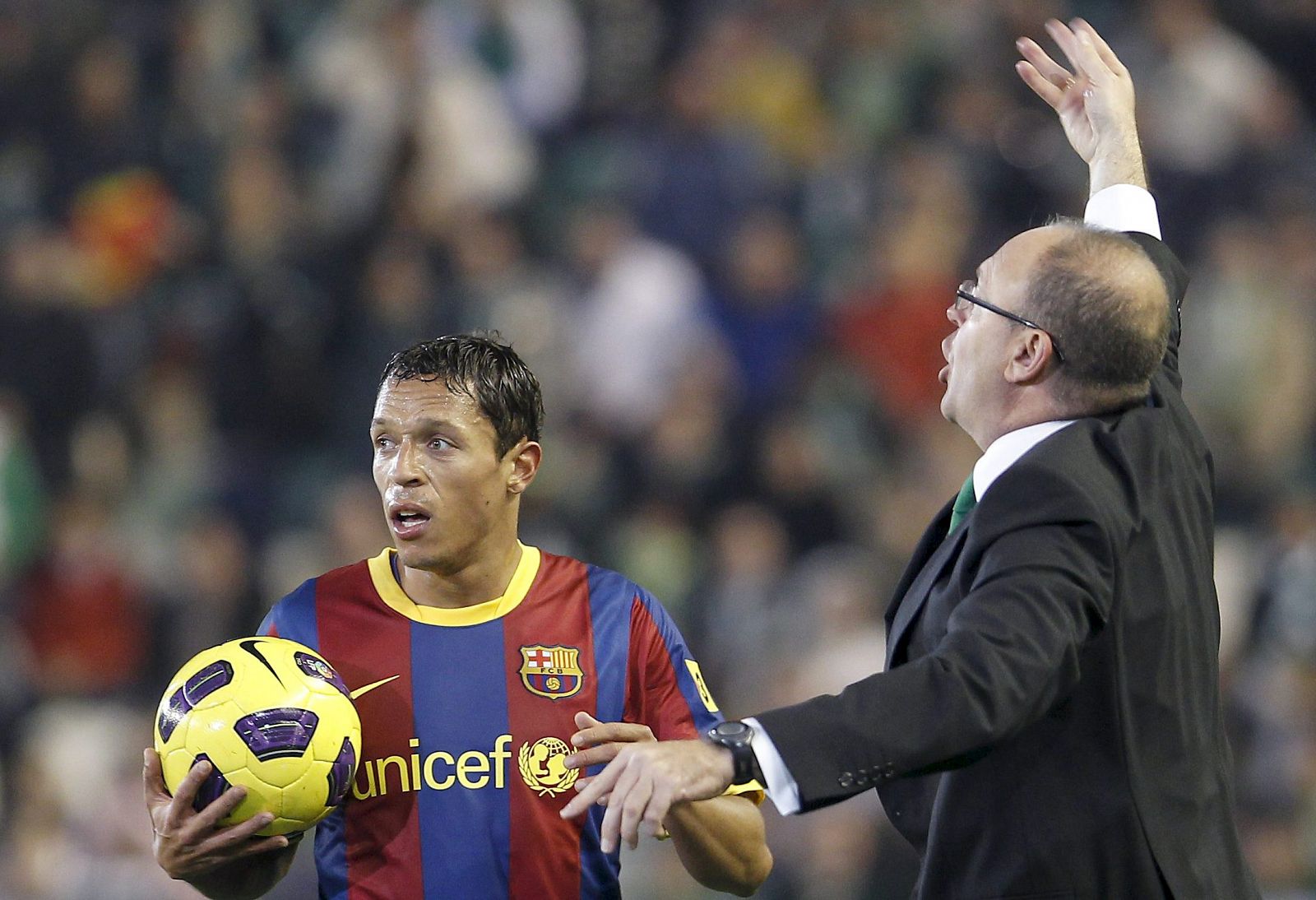 El jugador del Barcelona Adriano Correia durante el partido frente al Betis en la Copa del Rey.