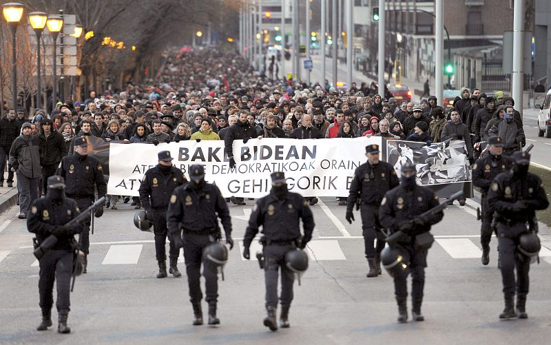 MANIFESTACIÓN EN PAMPLONA CONTRA LAS DETENCIONES Y POR UN PROCESO DEMOCRÁTICO