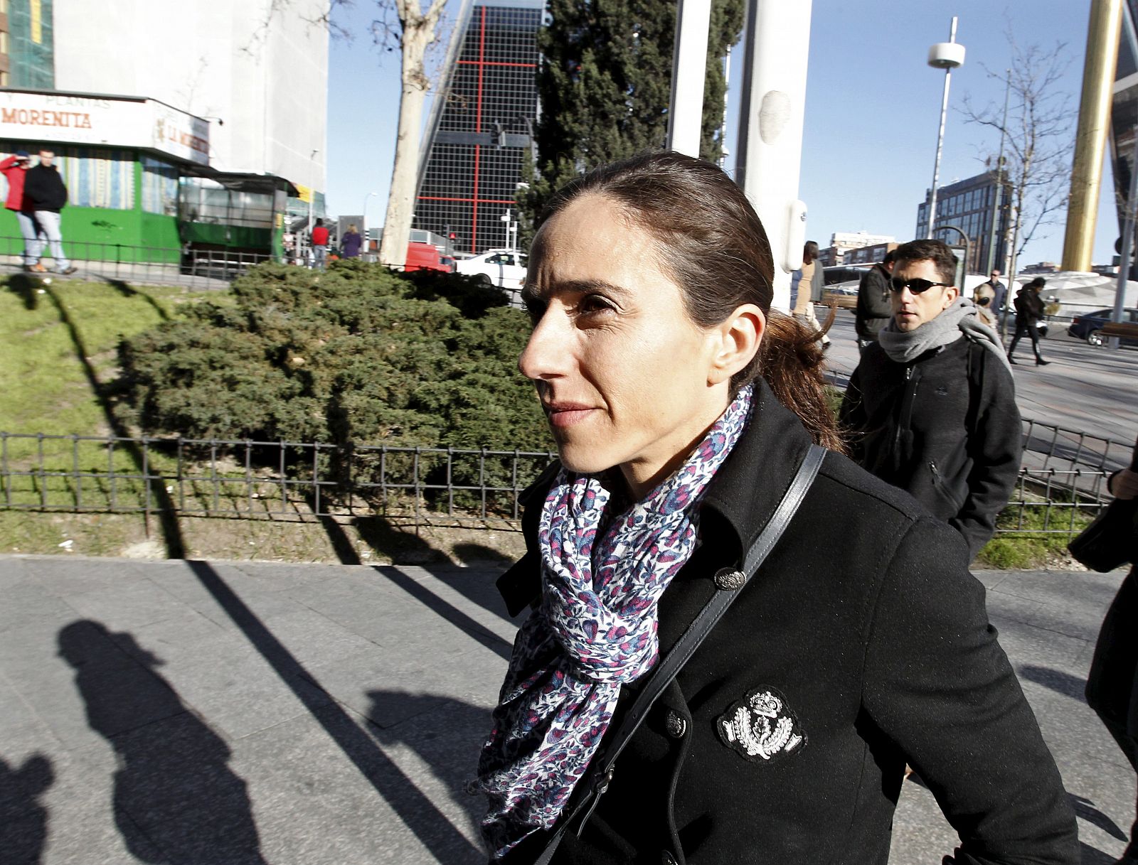 La atleta Nuria Fernández, campeona de Europa de 1.500 metros, a su llegada a los juzgados de Plaza Castilla en Madrid.