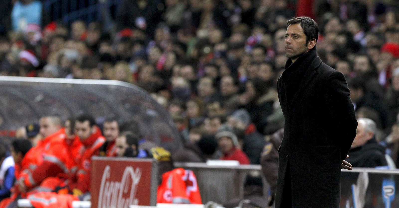 El entrenador del Atlético de Madrid, Quique Sánchez Flores.