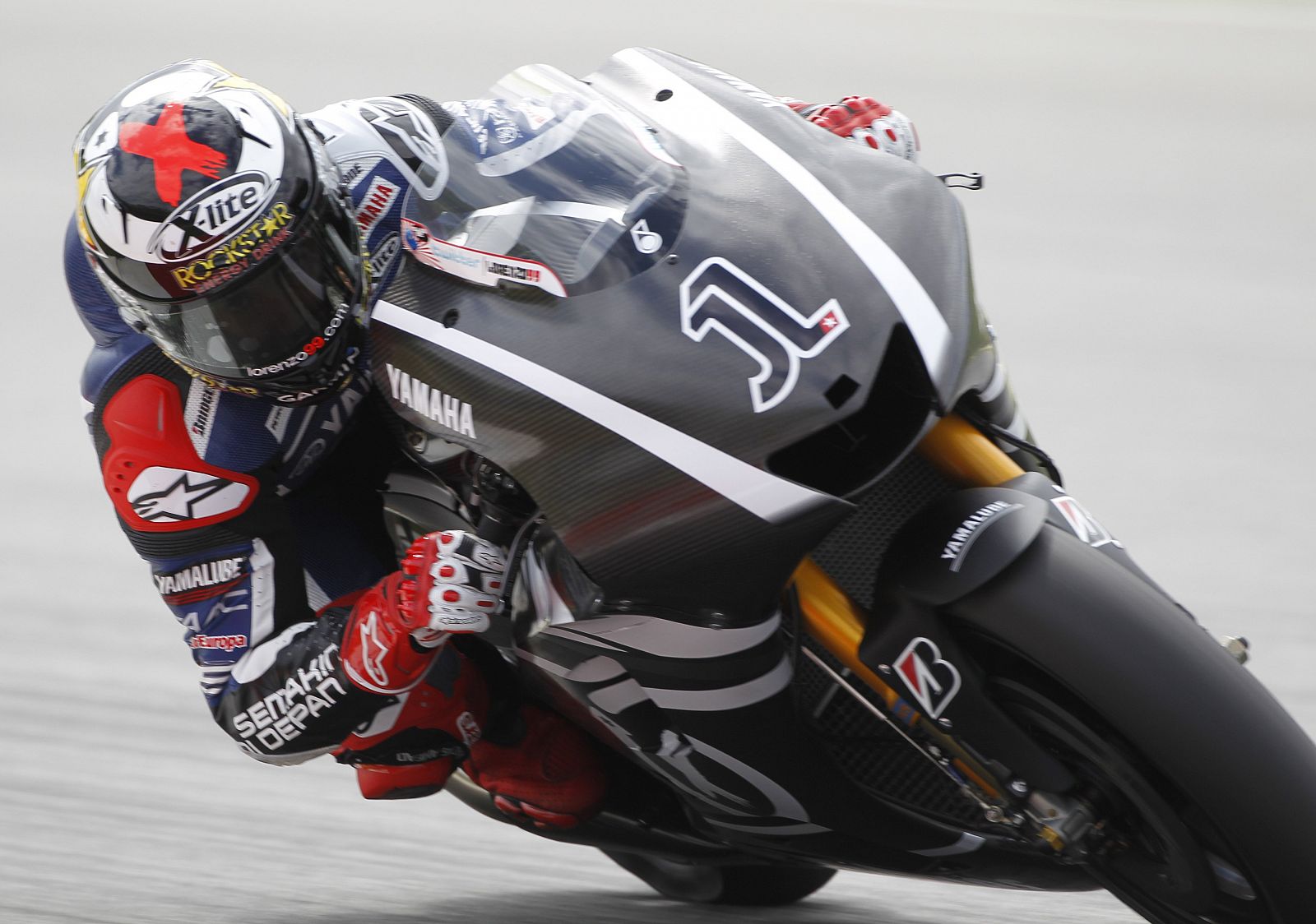 Jorge Lorenzo durante los primeros test de pretemporada en Sepang.