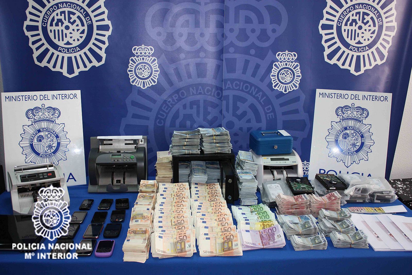 28 personas detenidas por blanquear 100 millones de euros