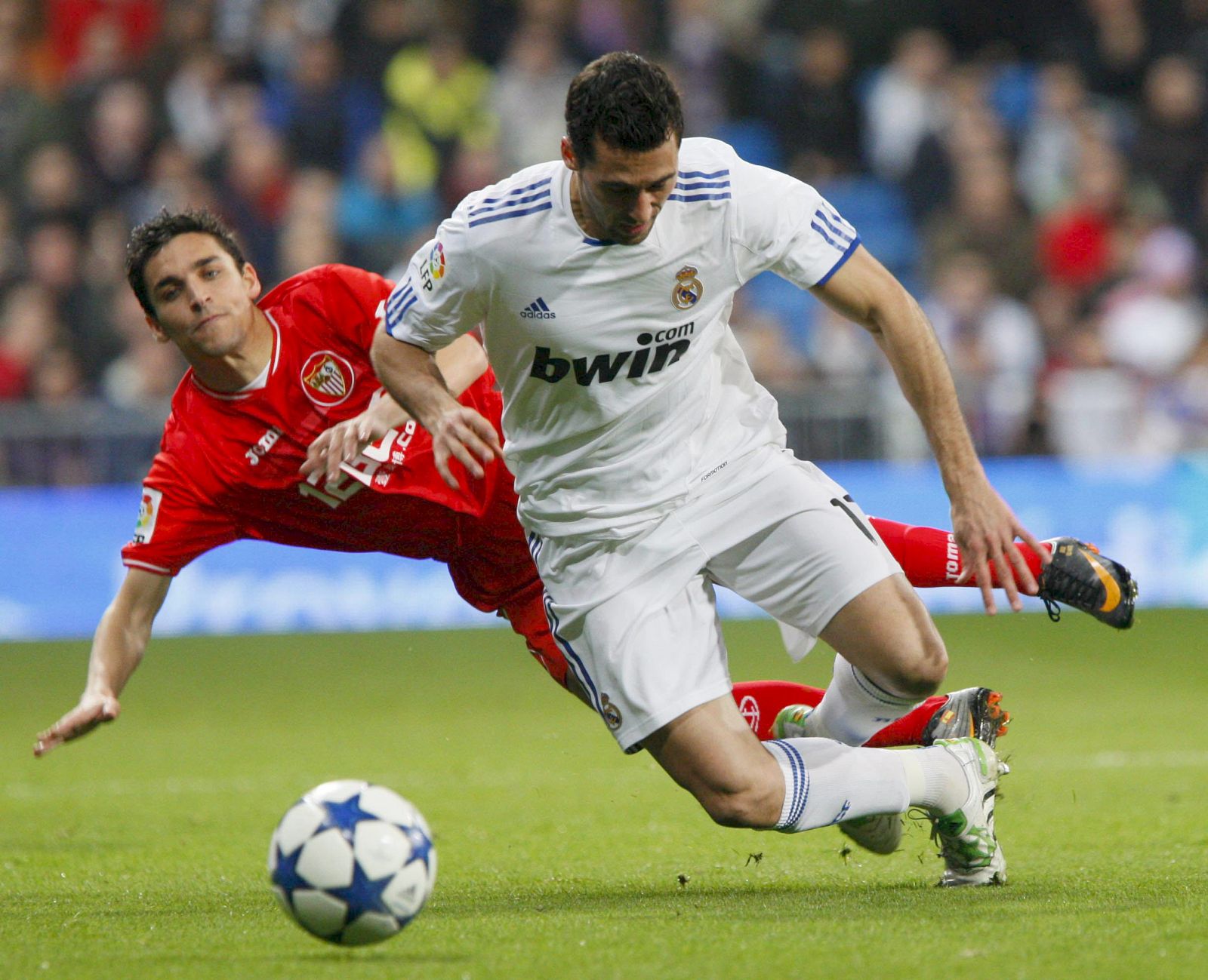 Arbeloa, con Navas en el último Real Madrid-Sevilla de Copa