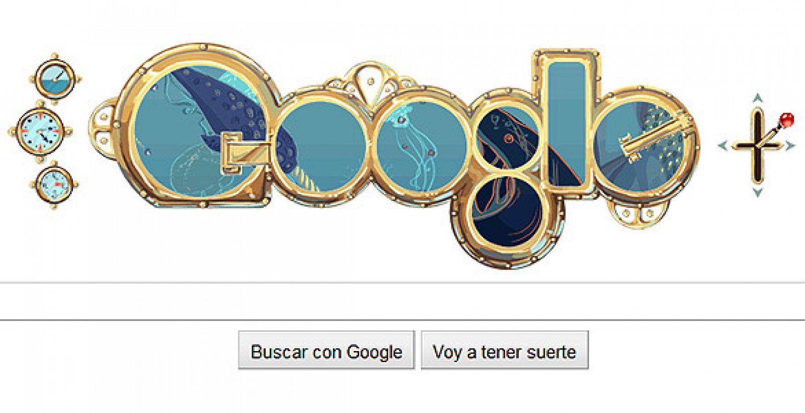 El nuevo 'doodle' de Google conmemora el 183 aniversario de Julio Verne