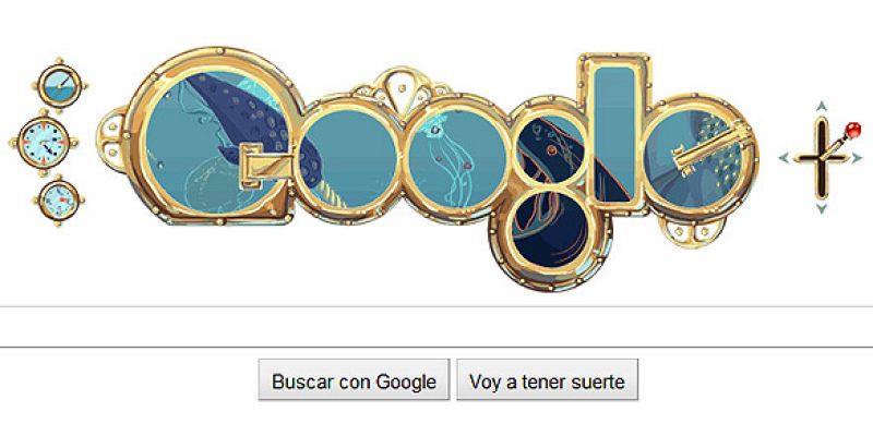 El nuevo 'doodle' de Google conmemora el 183 aniversario del escritor Julio Verne