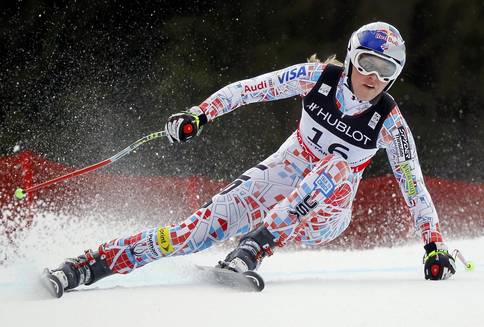 Lindsay Vonn compite en la primera manga de la supercombinada de Garmisch-Partenkirchen.