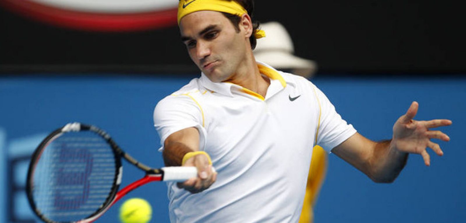 Federer durante un partido