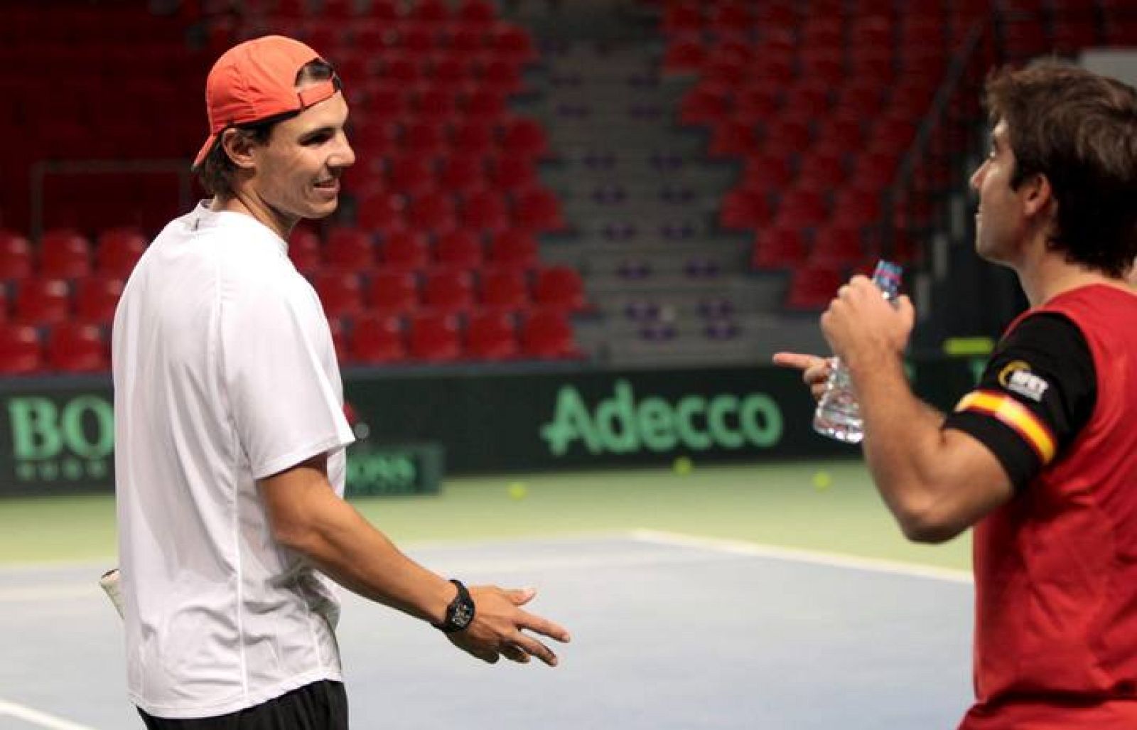 Nadal se entrena en Charleroi