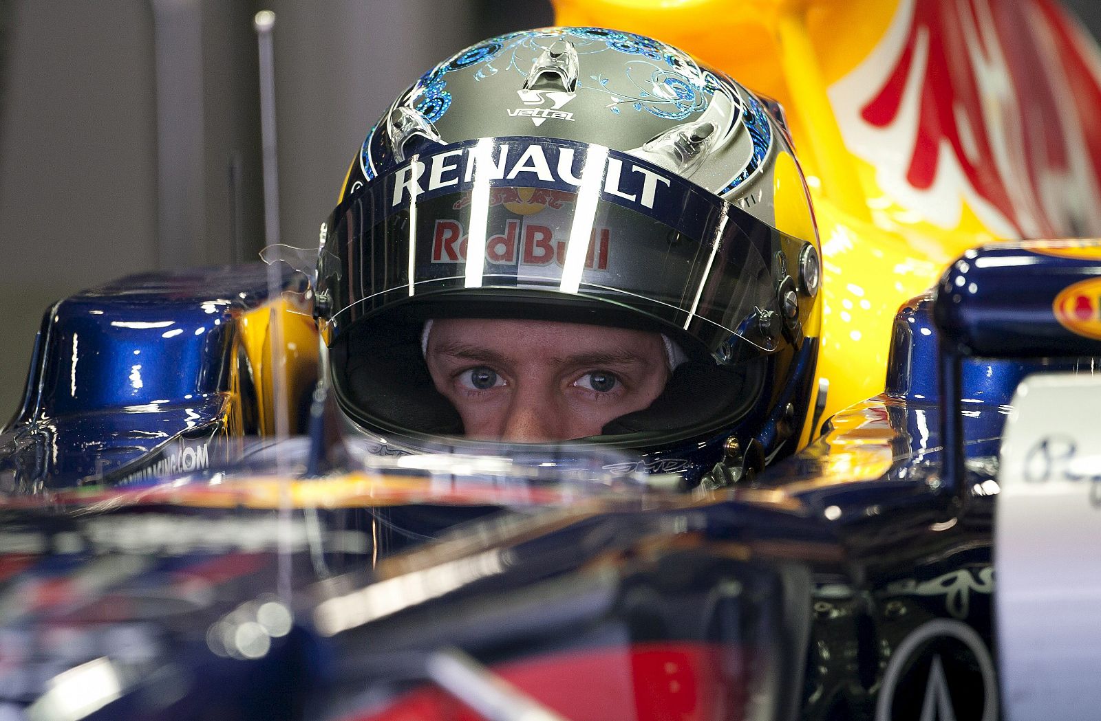 El piloto alemán de la escudería Red Bull, Sebastian Vettel