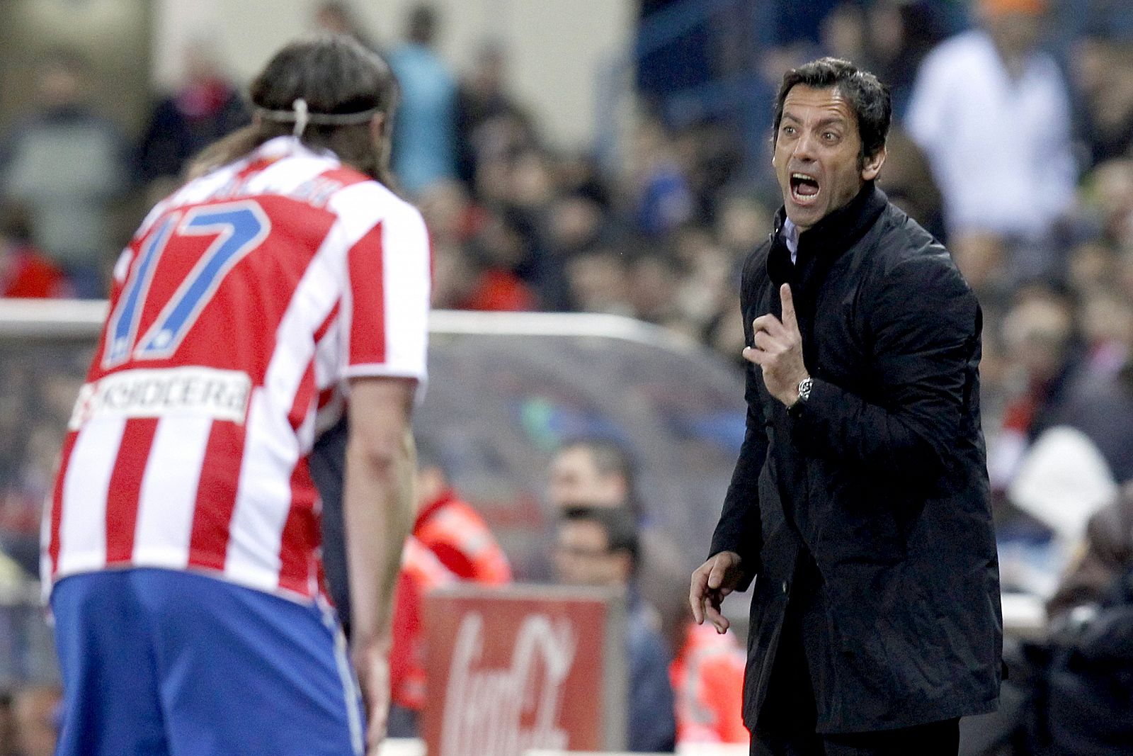 El entrenador del Atlético de Madrid, Quique Sánchez Flores