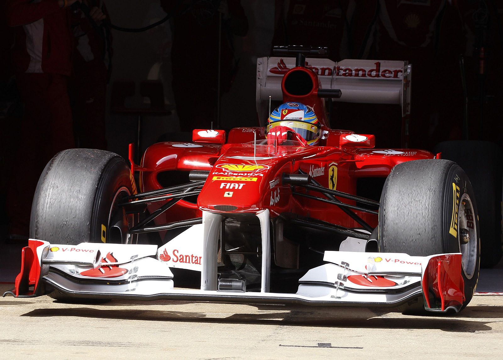 Fernando Alonso, en un momento de los entrenamientos de Montmeló