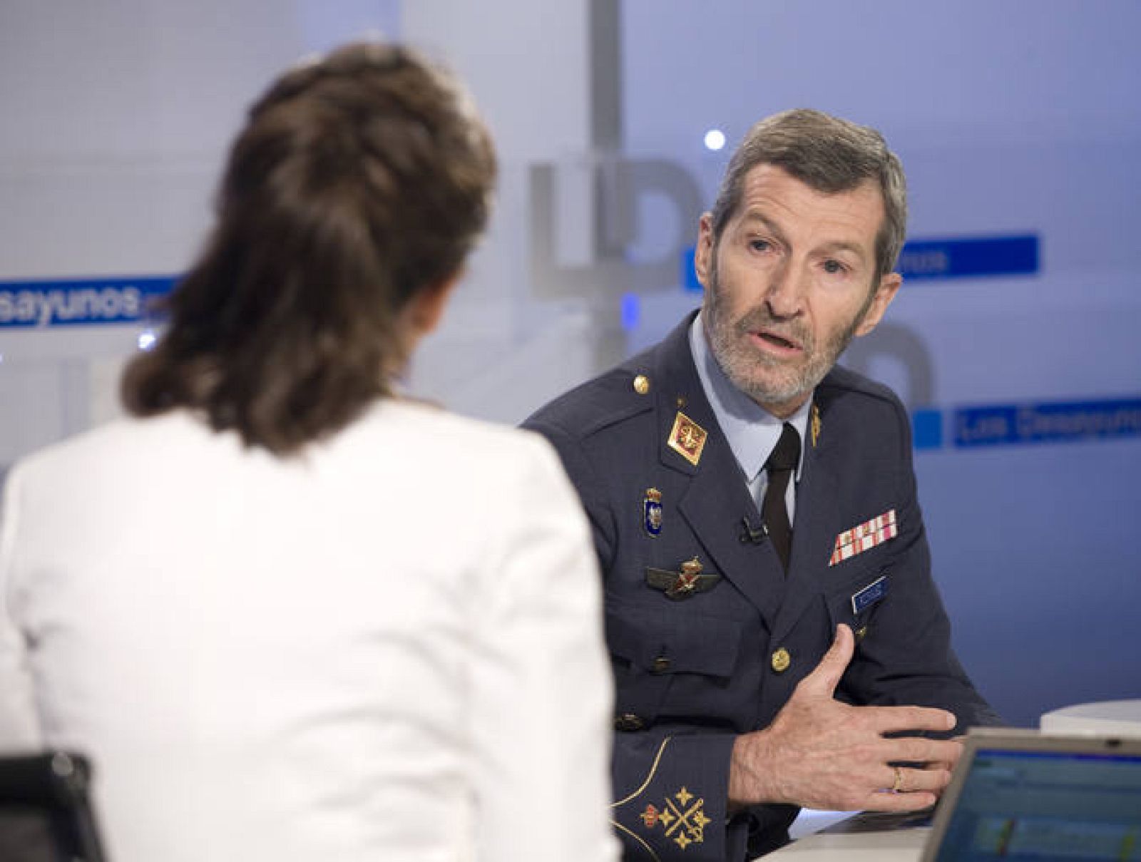  El JEMAD, durante un momento de la entrevista en Los Desayunos de TVE