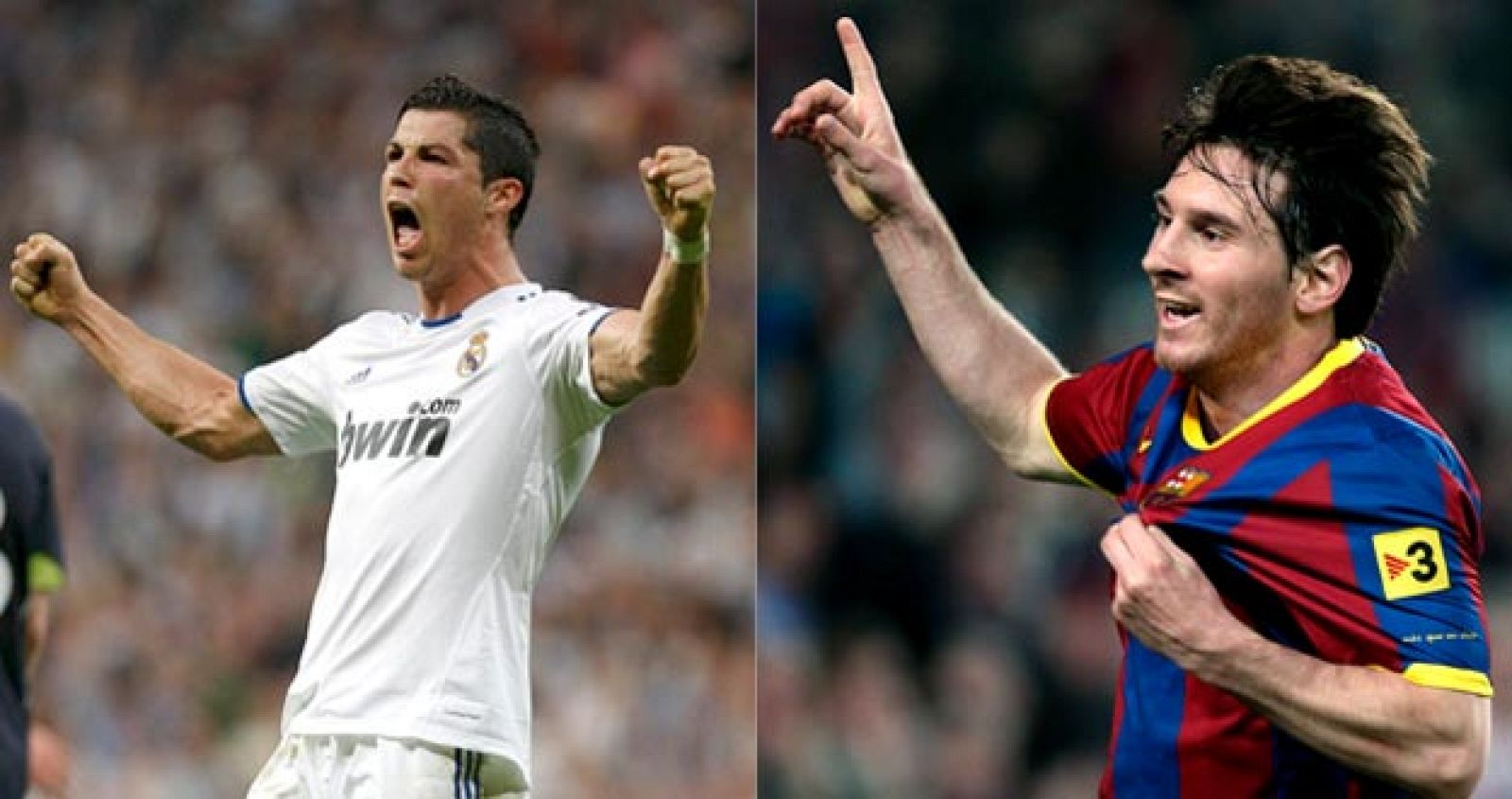 Cristiano Ronaldo y Lionel Messi celebran sus goles antes de afrontar el primero de los 'Clásicos' entre sus equipos.