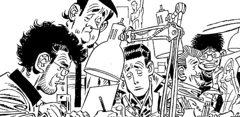 Fragmento de la portada de 'Los profesionales', de Carlos Giménez