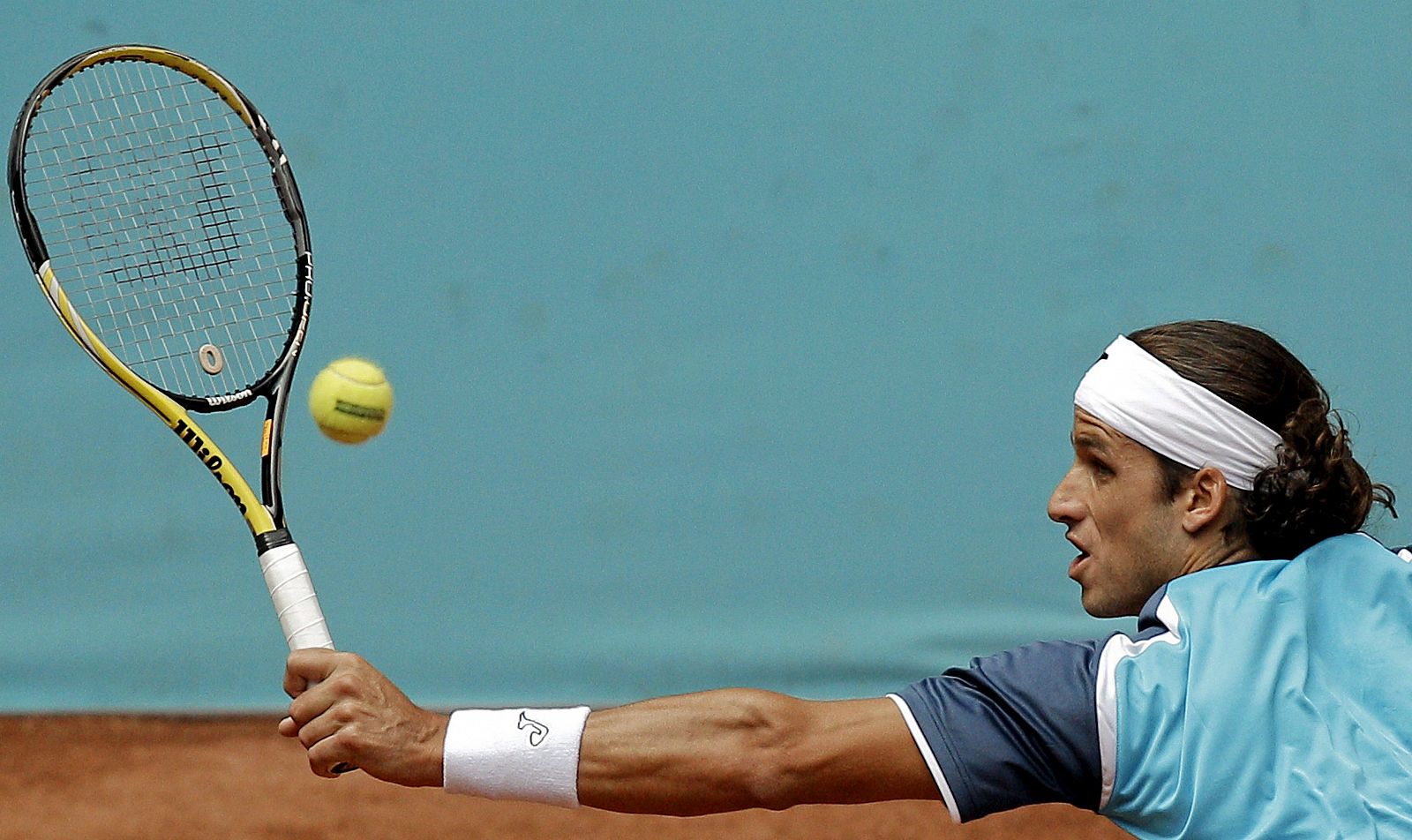 Feliciano López durante su partido contra el canadiense Milos Raonic