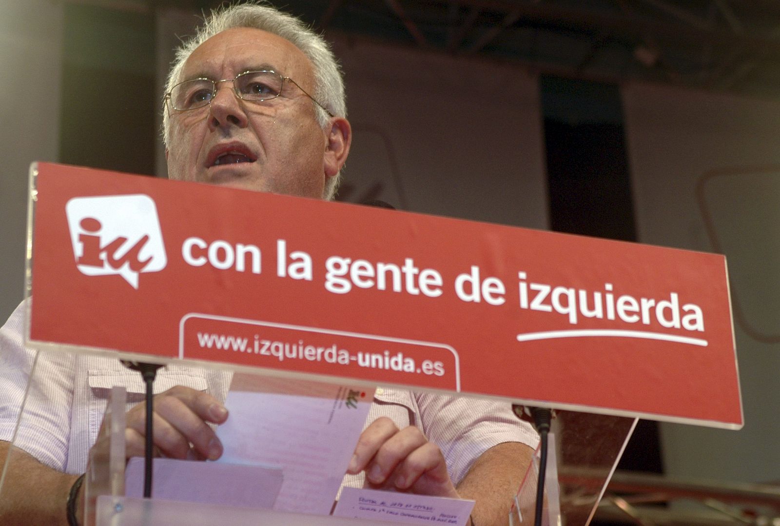 Cayo Lara, en un acto político en Gijón