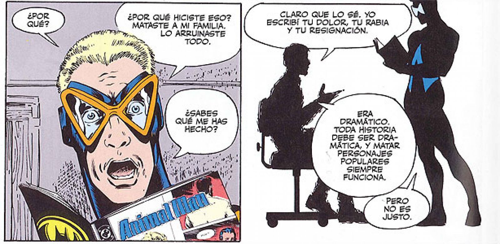 Viñetas de 'Animal Man' de Grant Morrison