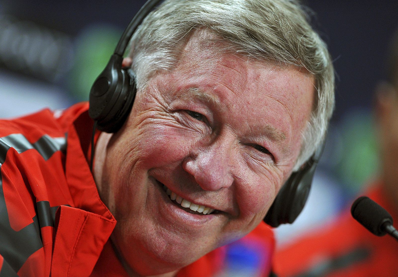 Sir Alex Ferguson, durante la rueda de prensa del equipo en el estadio Wembley.