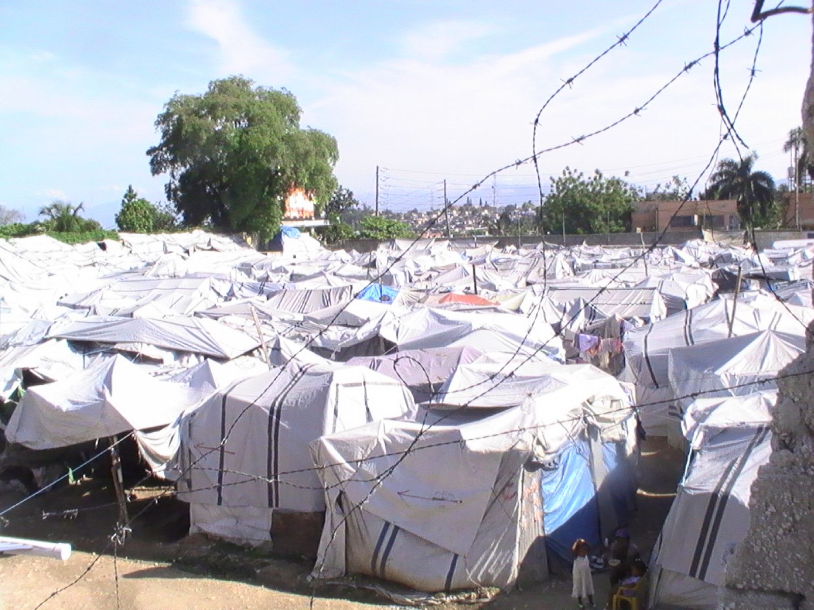Campamento de desplazados en Puerto Príncipe.