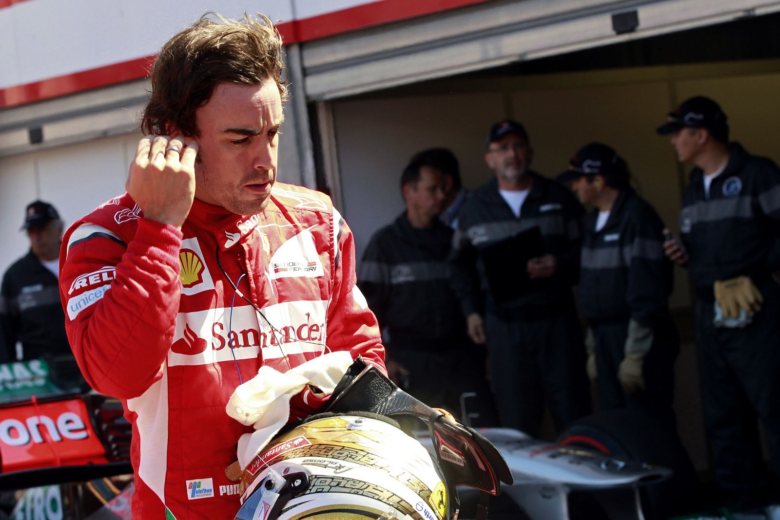 El piloto de Ferrari, Fernando Alonso, en el Gran Premio de Mónaco de Fórmula 1.