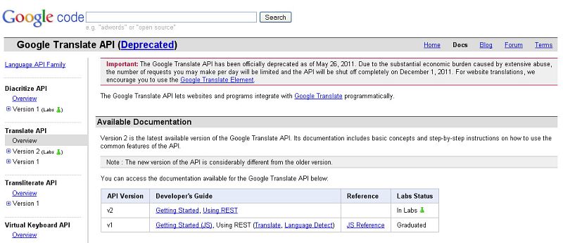 Google ha realizado el anuncio en su blog oficial de código