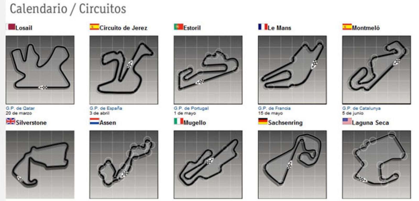 Sobre el calendario del Mundial de MotoGP de la próxima temporada.