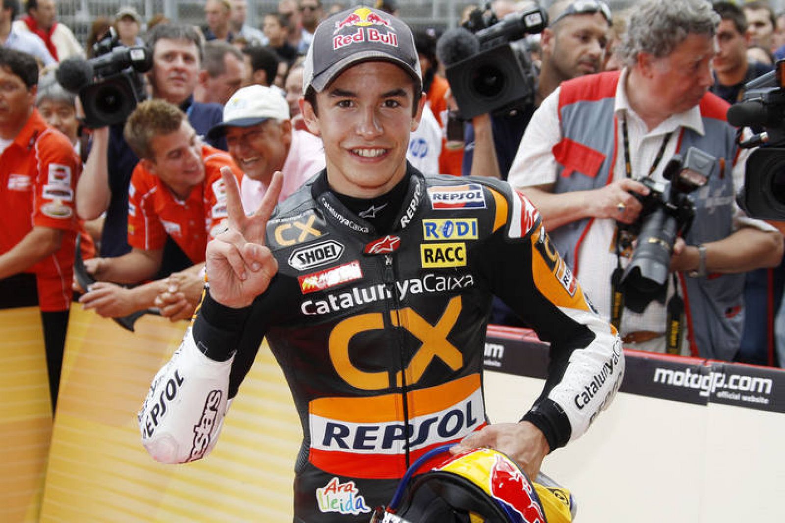 Marc Márquez fue segundo en la categoría de Moto2 del GP de Catalunya.