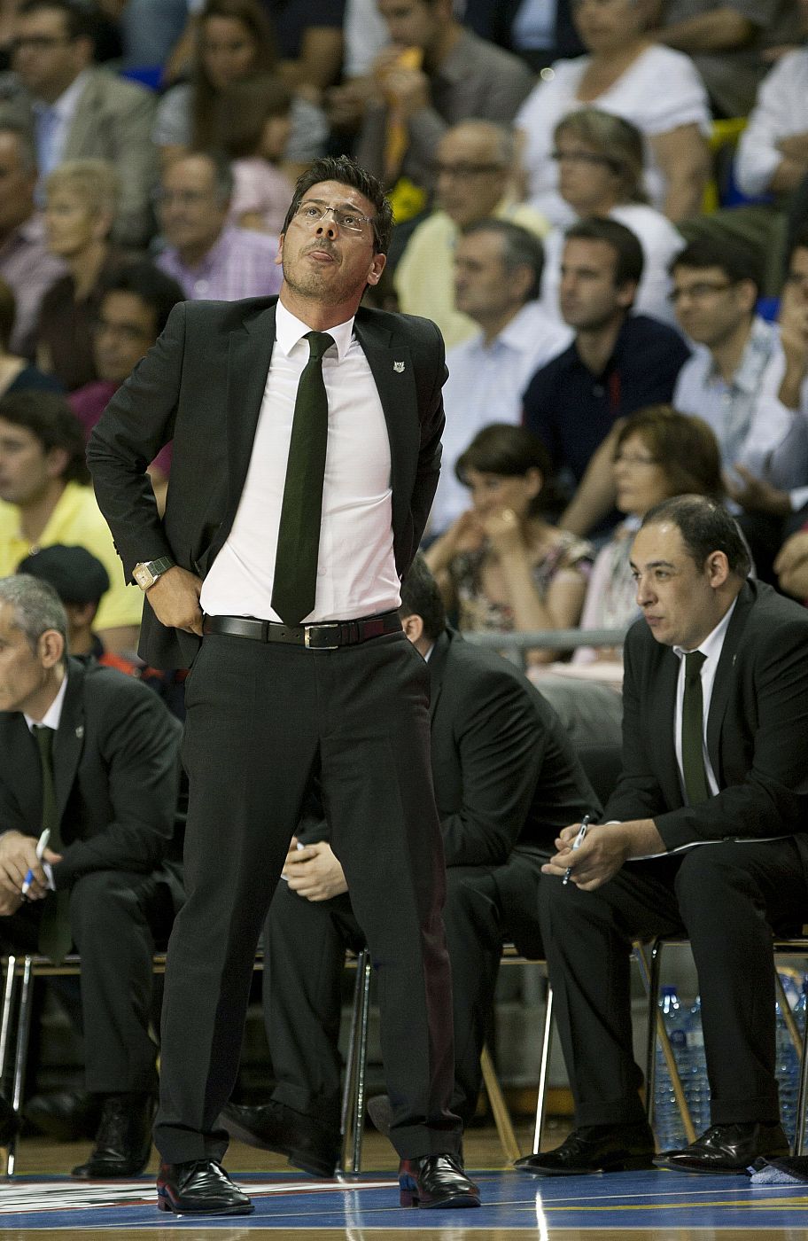 El exentrenador griego del Bizkaia Bilbao Basket Fotsis Katsikaris.
