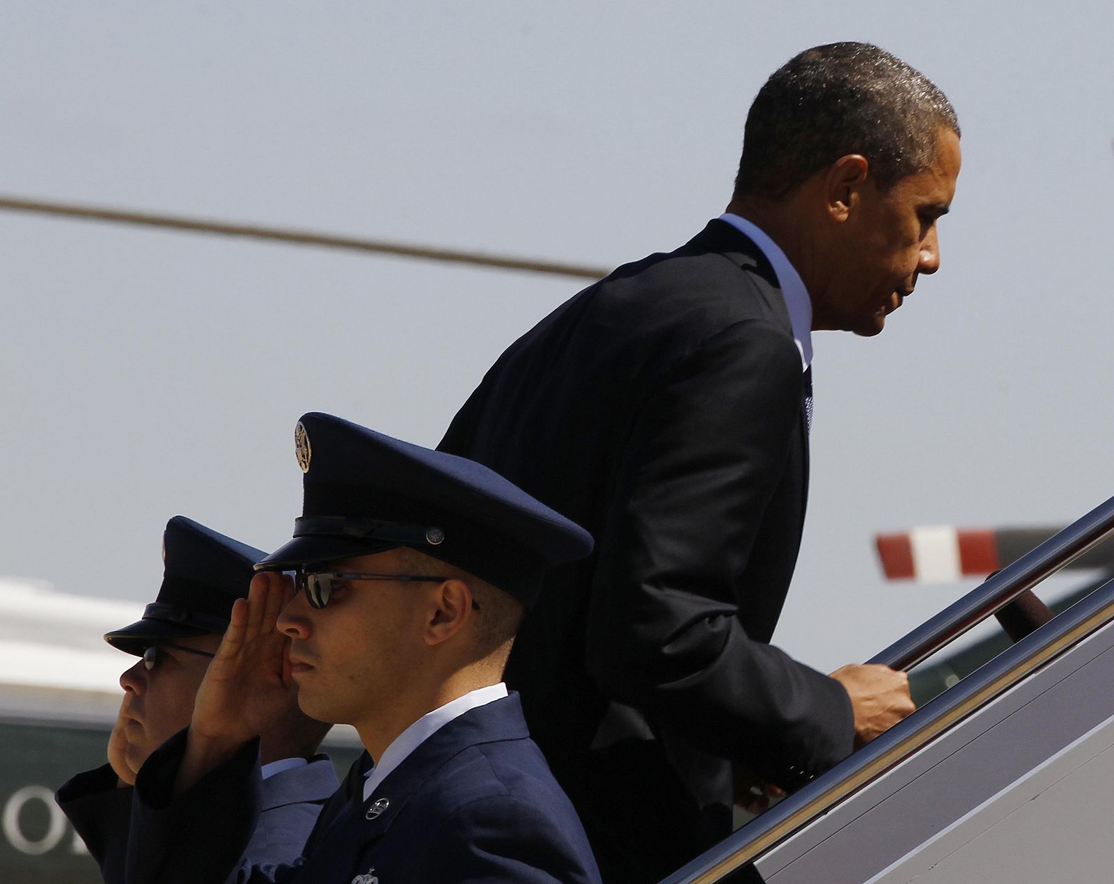 El presidente de EE.UU., a su salida de Washington para el viaje a Puerto Rico.